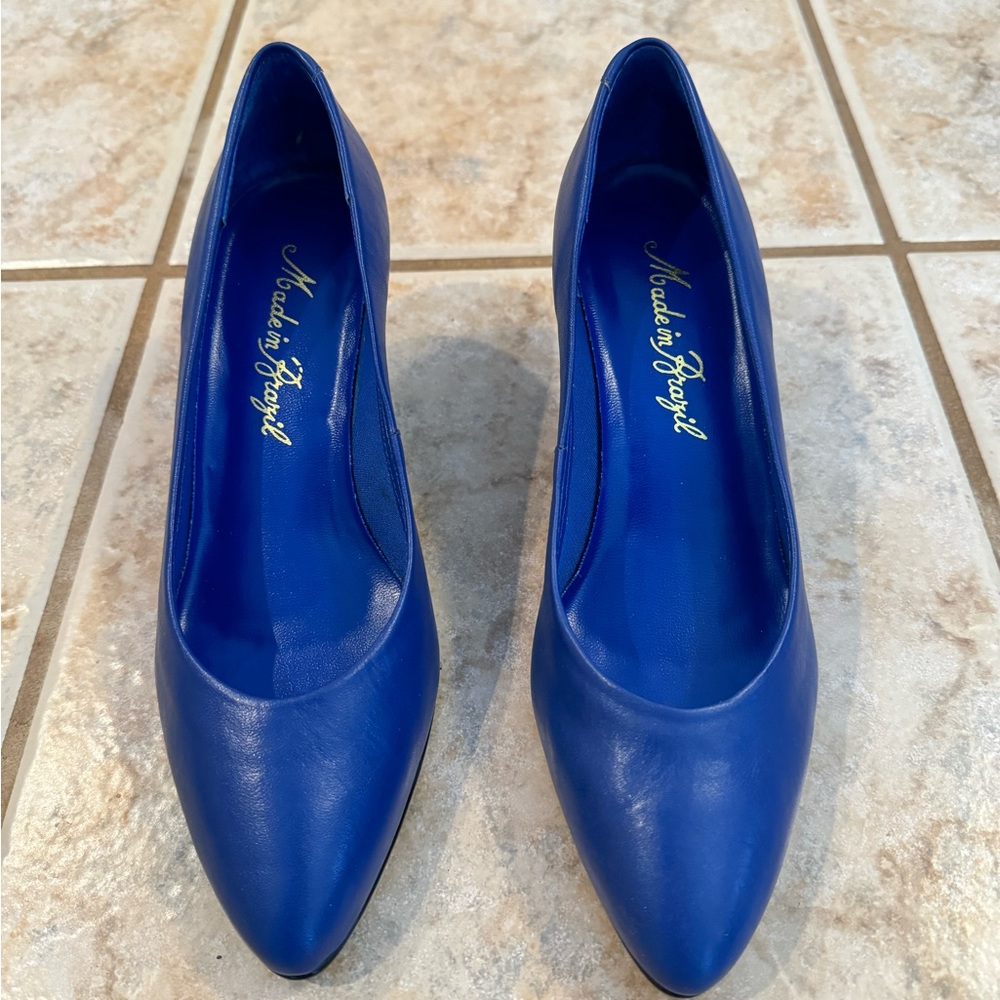 Vintage Kitten Heel Pumps Shoes Blue Women’s 7.5M
